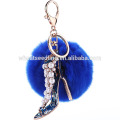 Sac Accessoires métal Talons hauts Fur Pompoms Ball Keyring